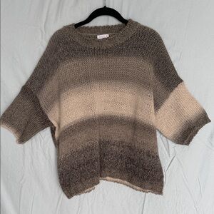Lucky Brand Women's Gradient Knit Sweater - Brown and Cream